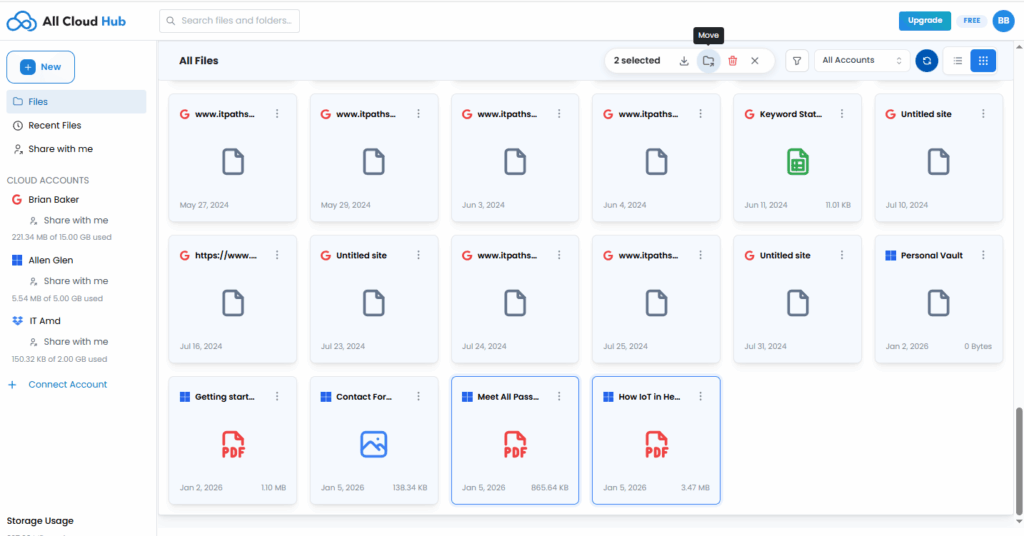 File selection with transfer option visible