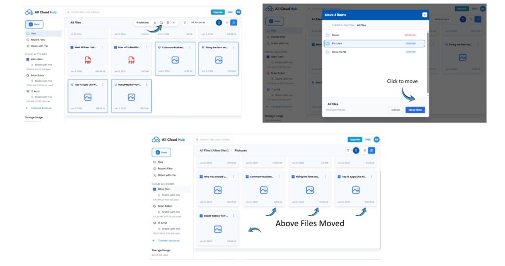 Source Cloud → Destination Cloud