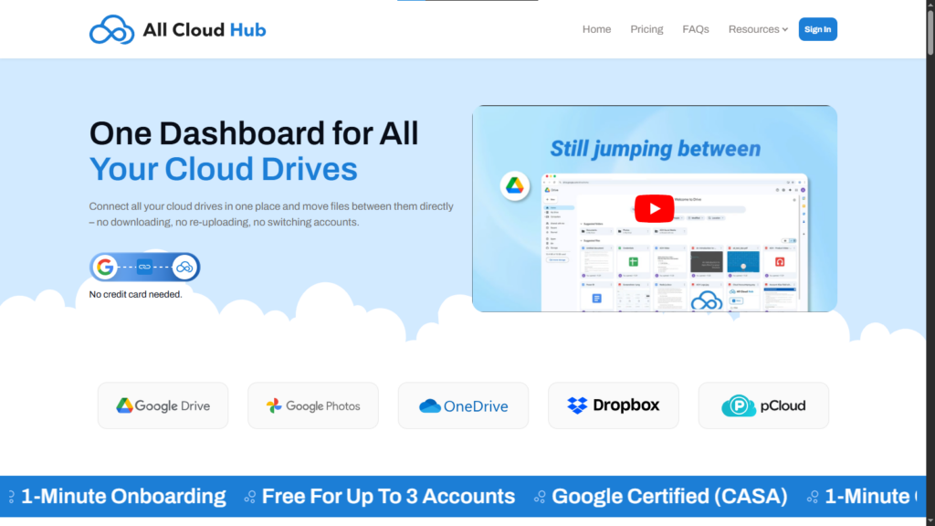 All Cloud Hub Dashboard