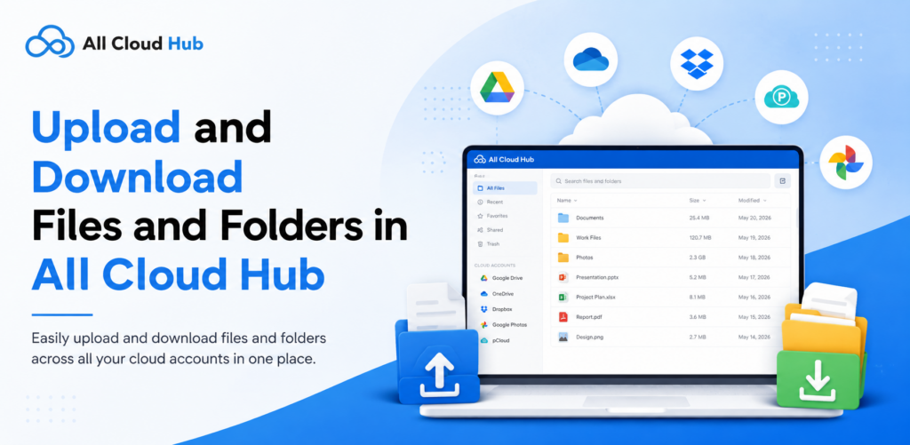 Upload and Download Files and Folders in All Cloud Hub
